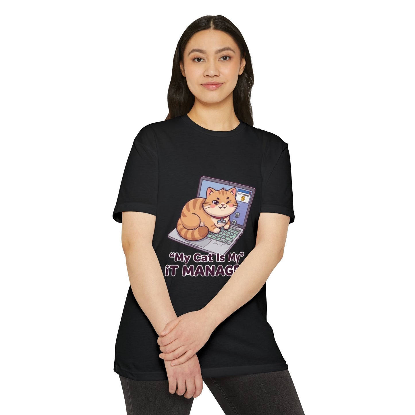 Cat IT Manager T-Shirt — “My Cat Is My IT Manager” Cute Tech Cat Tee