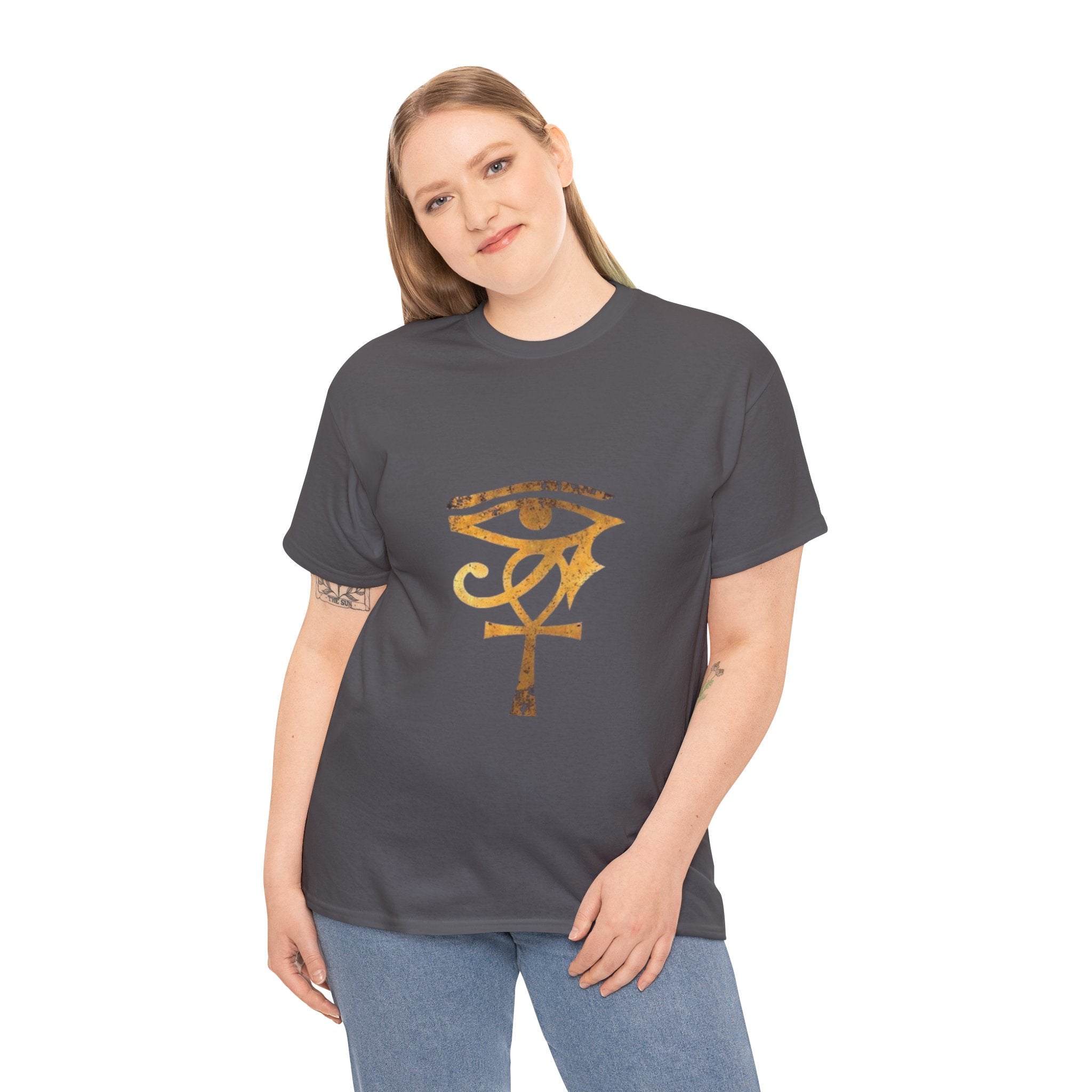 Eye of Ra Ankh T-Shirt — Golden Egyptian Symbol Tee