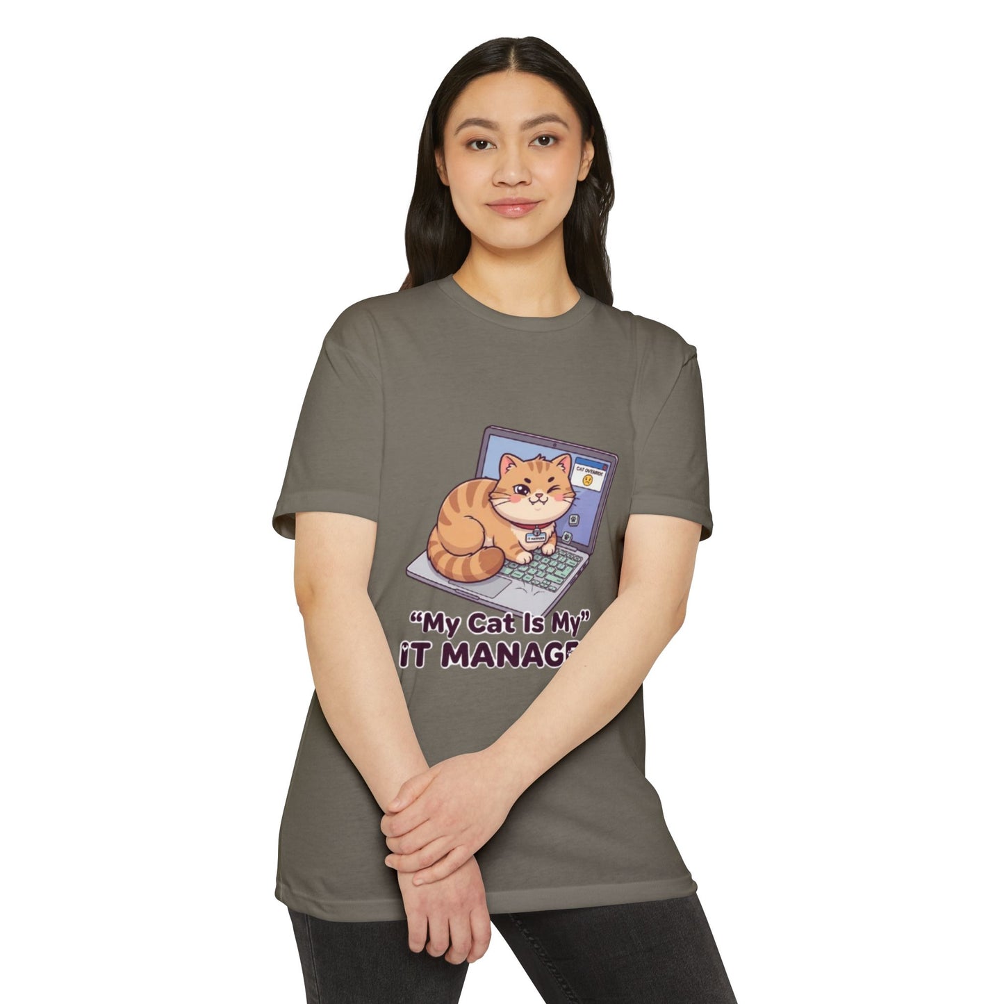 Cat IT Manager T-Shirt — “My Cat Is My IT Manager” Cute Tech Cat Tee