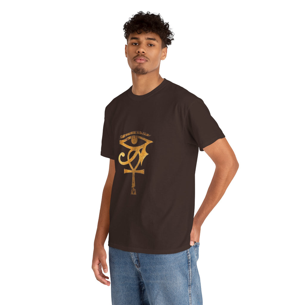 Eye of Ra Ankh T-Shirt — Golden Egyptian Symbol Tee