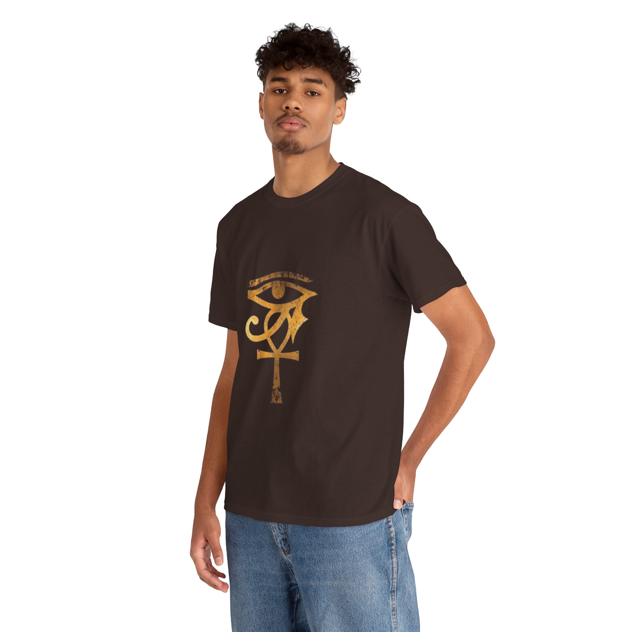 Eye of Ra Ankh T-Shirt — Golden Egyptian Symbol Tee