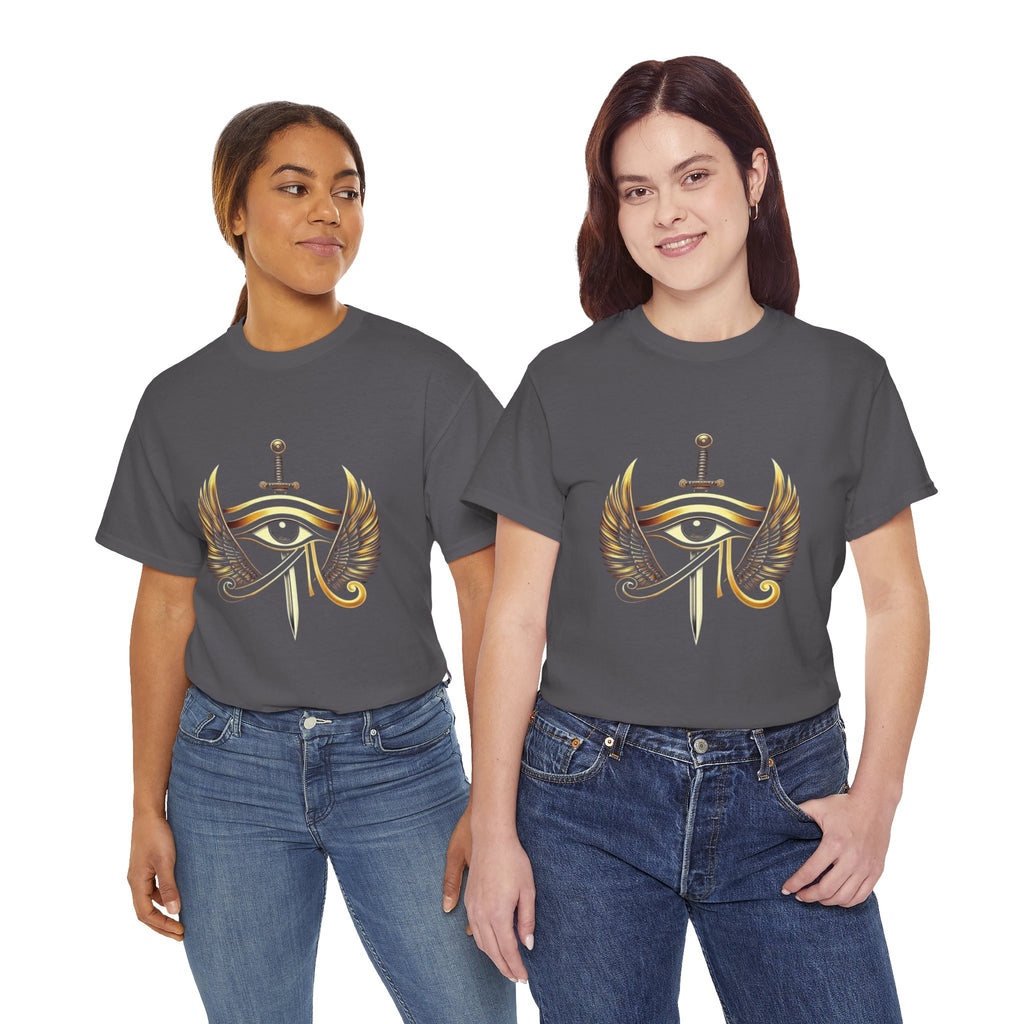 Eye of Horus Sword T‑Shirt — Egyptian Symbol Tee with Winged Eye Design