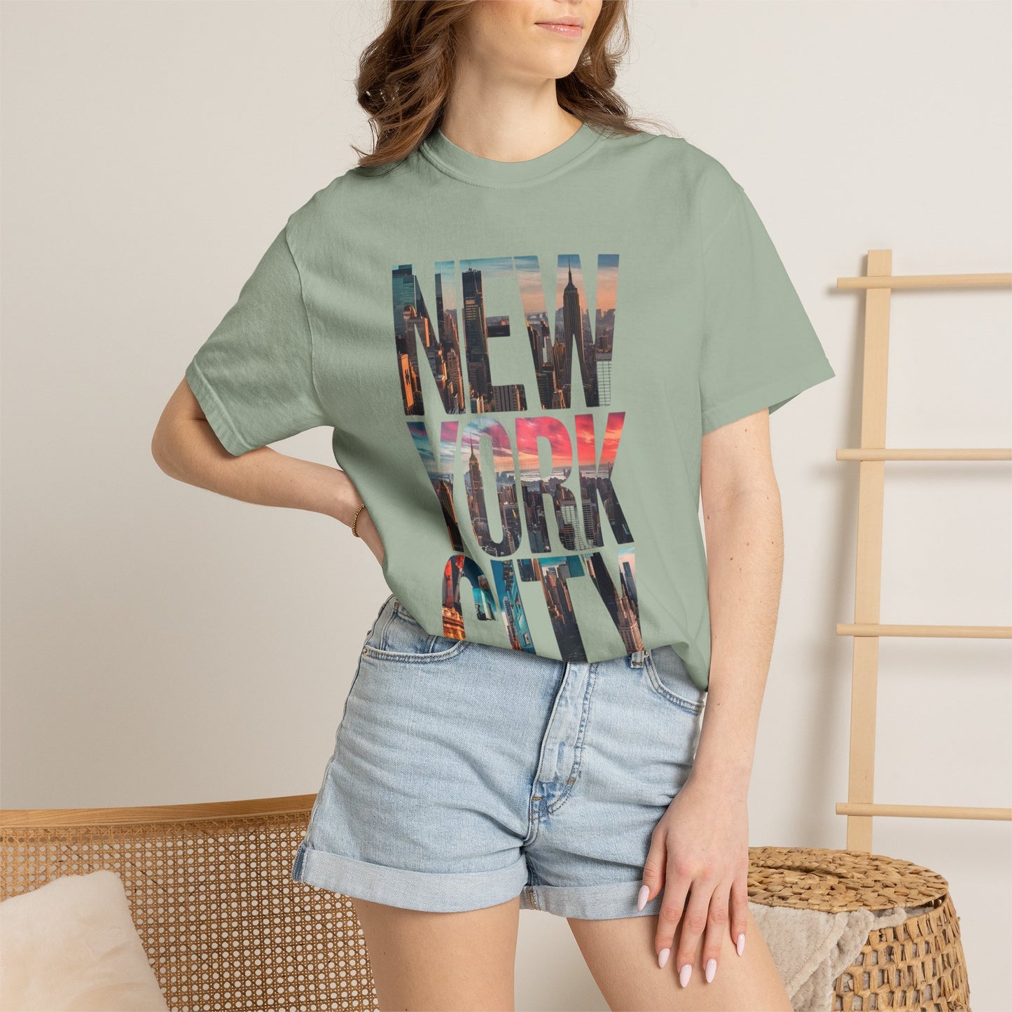 New York City Photo-Print T-Shirt — NYC Skyline Typography Tee