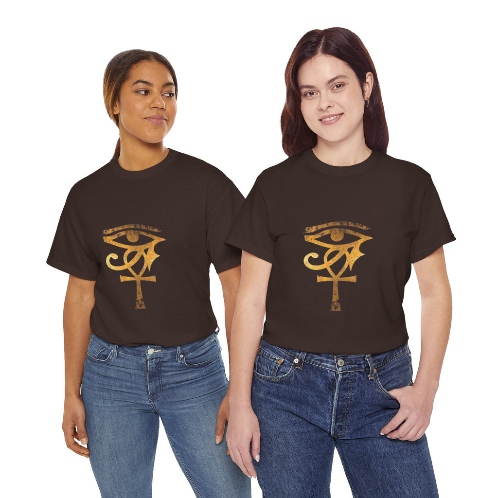 Eye of Ra Ankh T-Shirt — Golden Egyptian Symbol Tee