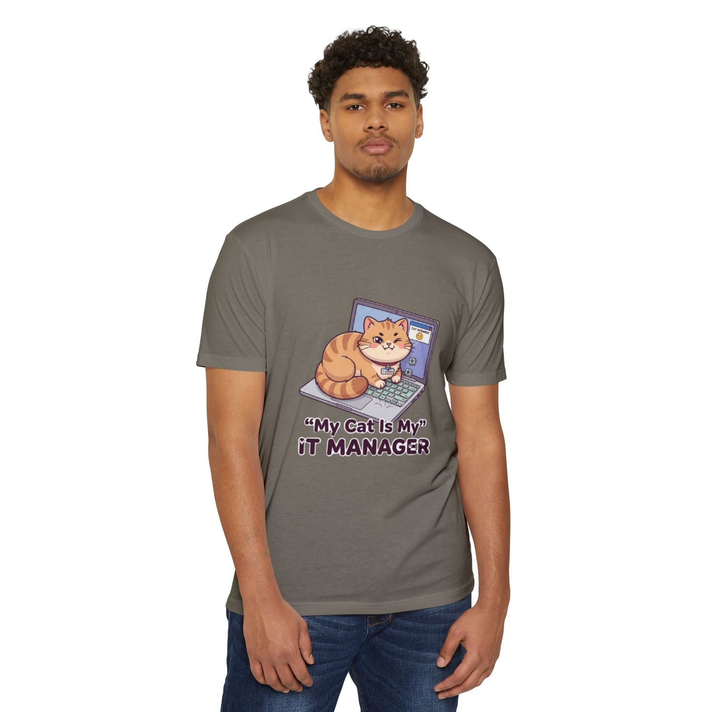 Cat IT Manager T-Shirt — “My Cat Is My IT Manager” Cute Tech Cat Tee