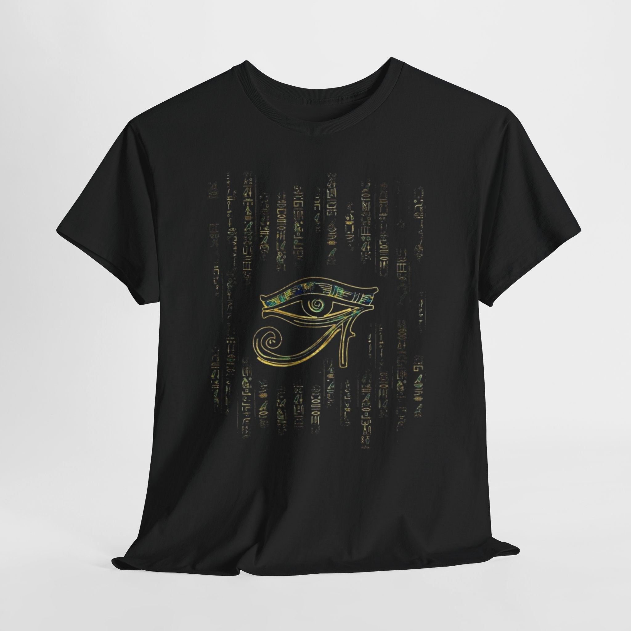 Eye of Horus Graphic Tee — Ancient Egyptian Script T-Shirt