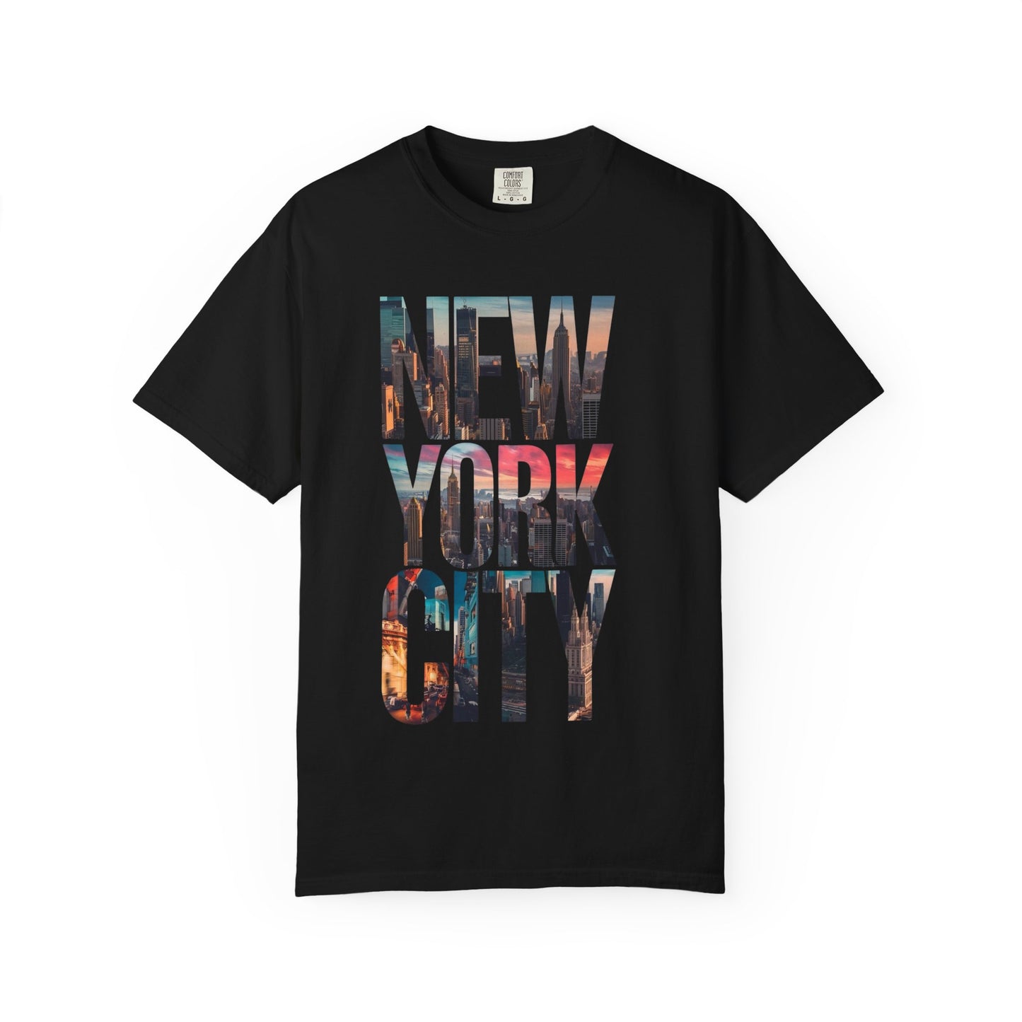 New York City Photo-Print T-Shirt — NYC Skyline Typography Tee