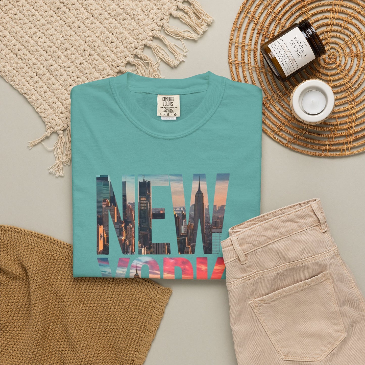 New York City Photo-Print T-Shirt — NYC Skyline Typography Tee