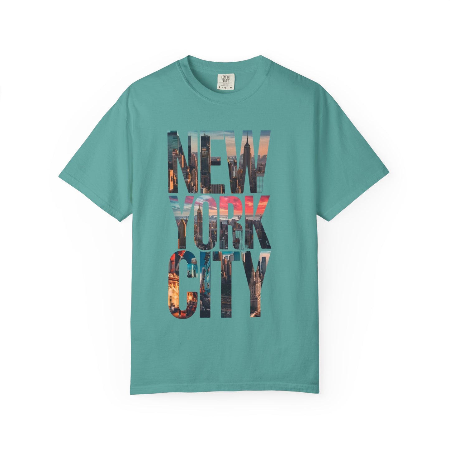 New York City Photo-Print T-Shirt — NYC Skyline Typography Tee