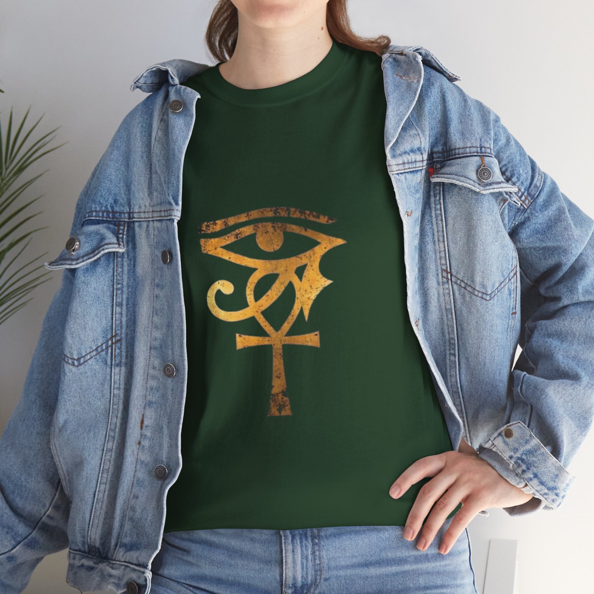 Eye of Ra Ankh T-Shirt — Golden Egyptian Symbol Tee