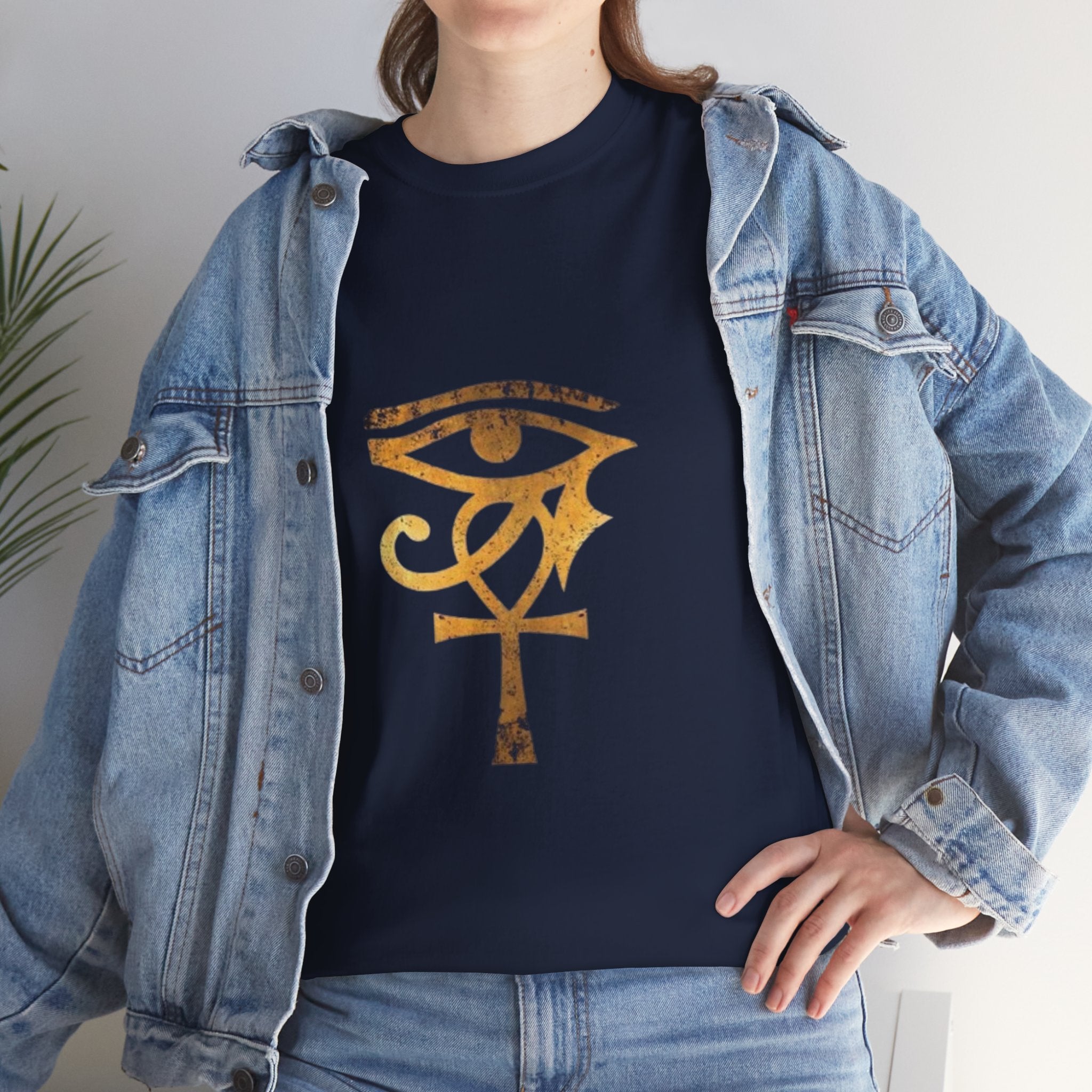 Eye of Ra Ankh T-Shirt — Golden Egyptian Symbol Tee