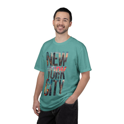 New York City Photo-Print T-Shirt — NYC Skyline Typography Tee
