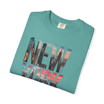 New York City Photo-Print T-Shirt — NYC Skyline Typography Tee