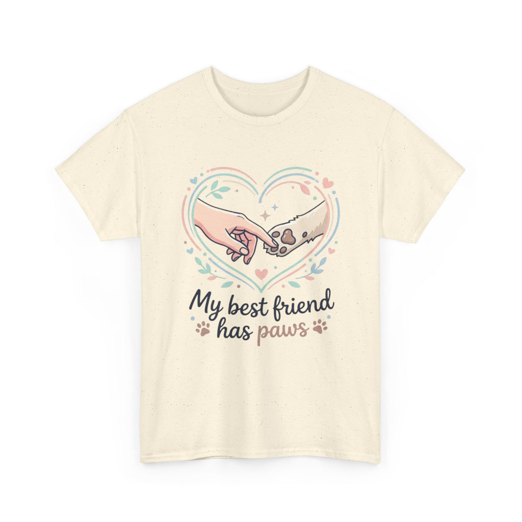 Pet Lover T-Shirt — “My Best Friend Has Paws” Cute Dog & Cat Paw Heart Tee