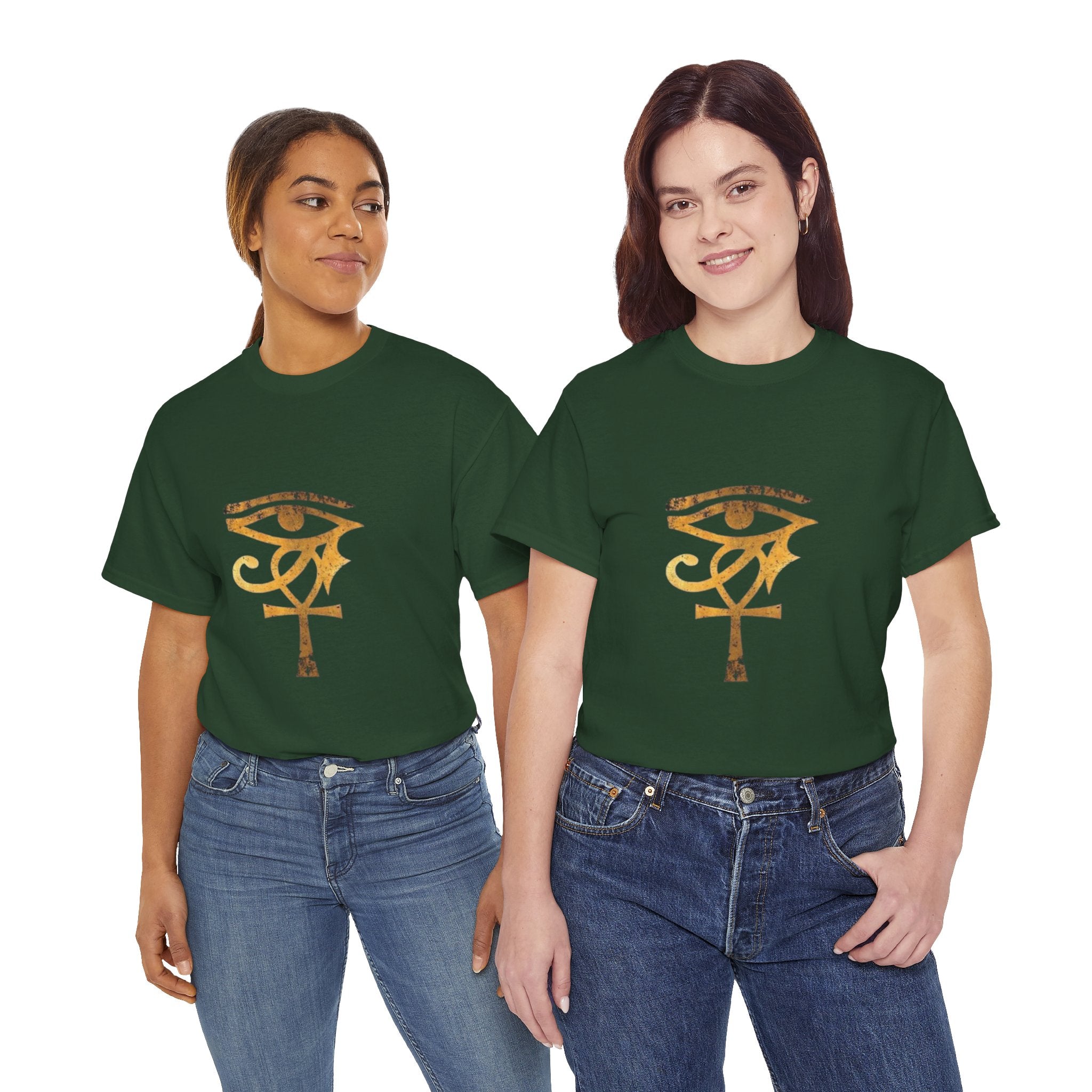 Eye of Ra Ankh T-Shirt — Golden Egyptian Symbol Tee