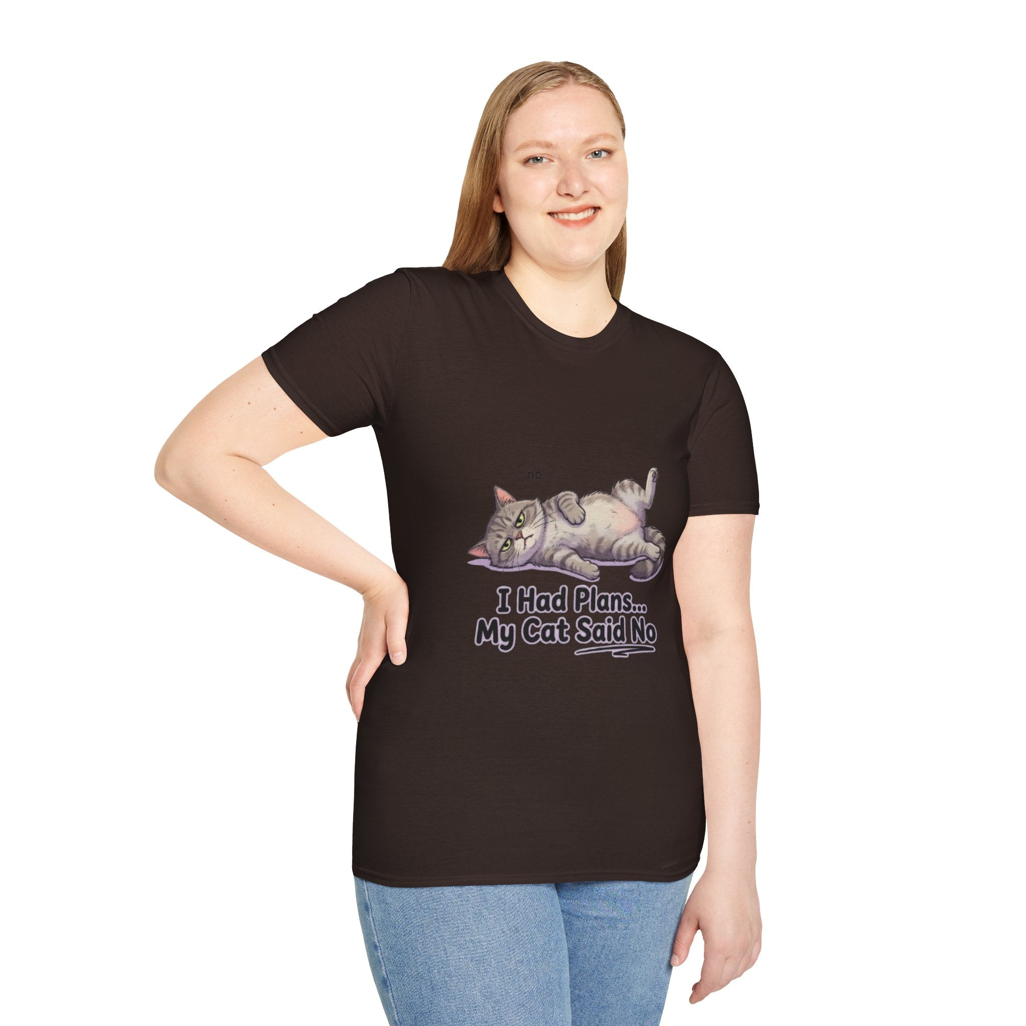 Cat Said No T-Shirt — Funny I Had Plans My Cat Said No Tee
