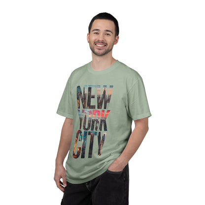 New York City Photo-Print T-Shirt — NYC Skyline Typography Tee