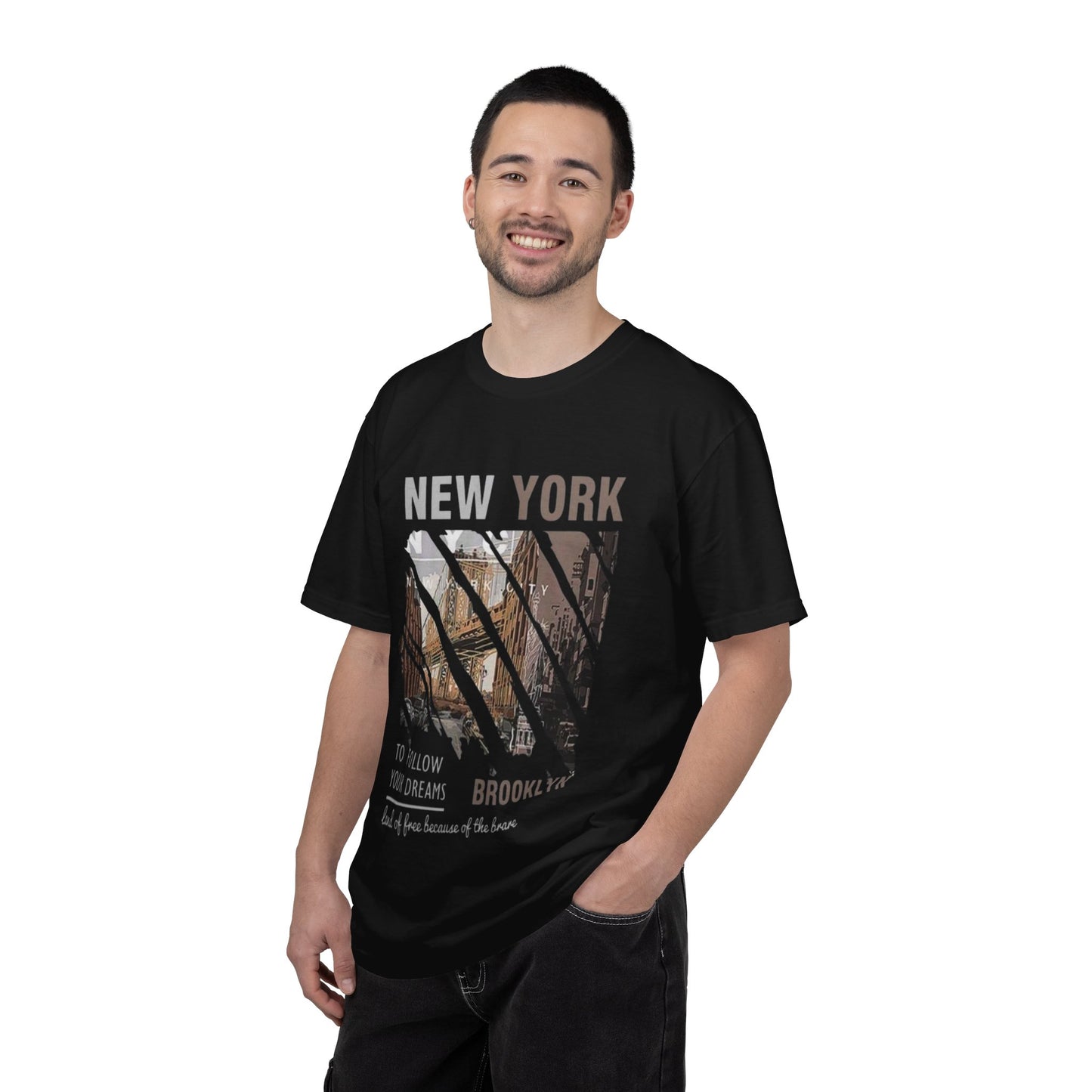New York Brooklyn Graphic T-Shirt — Vintage Cityscape Tee