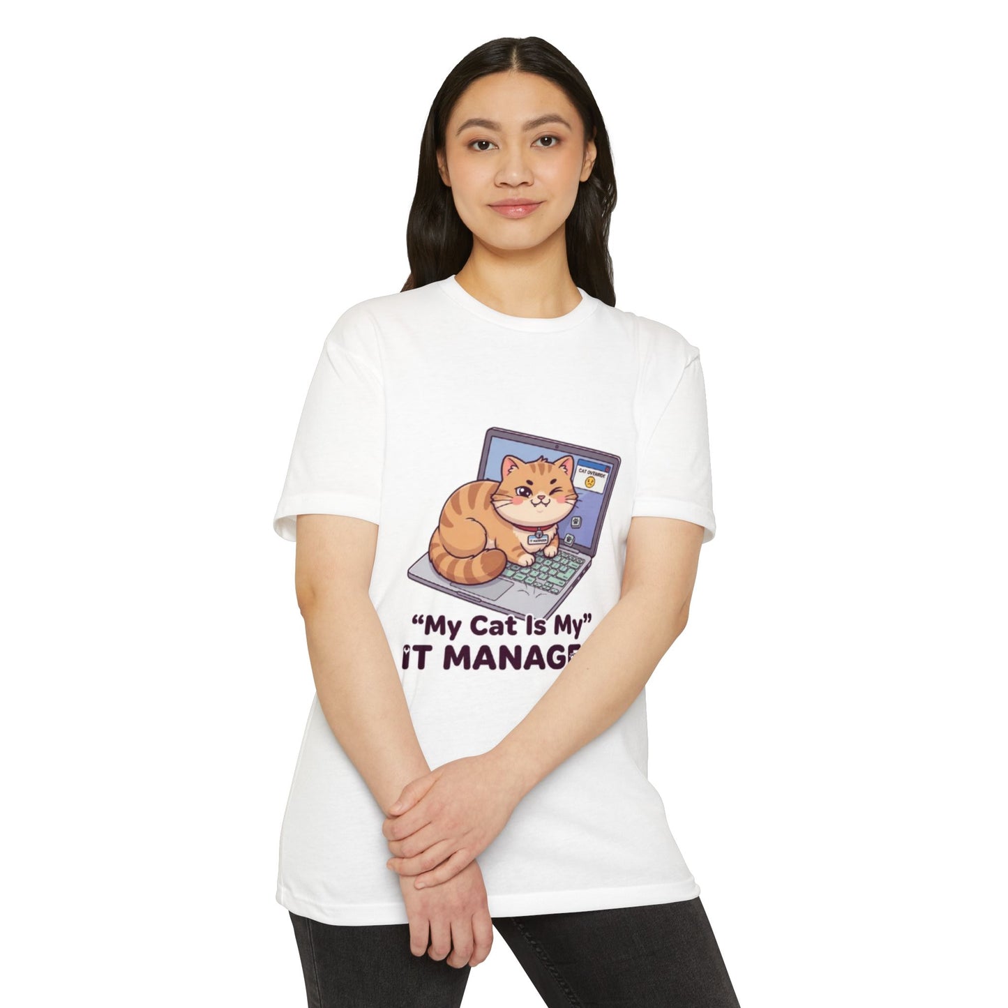 Cat IT Manager T-Shirt — “My Cat Is My IT Manager” Cute Tech Cat Tee