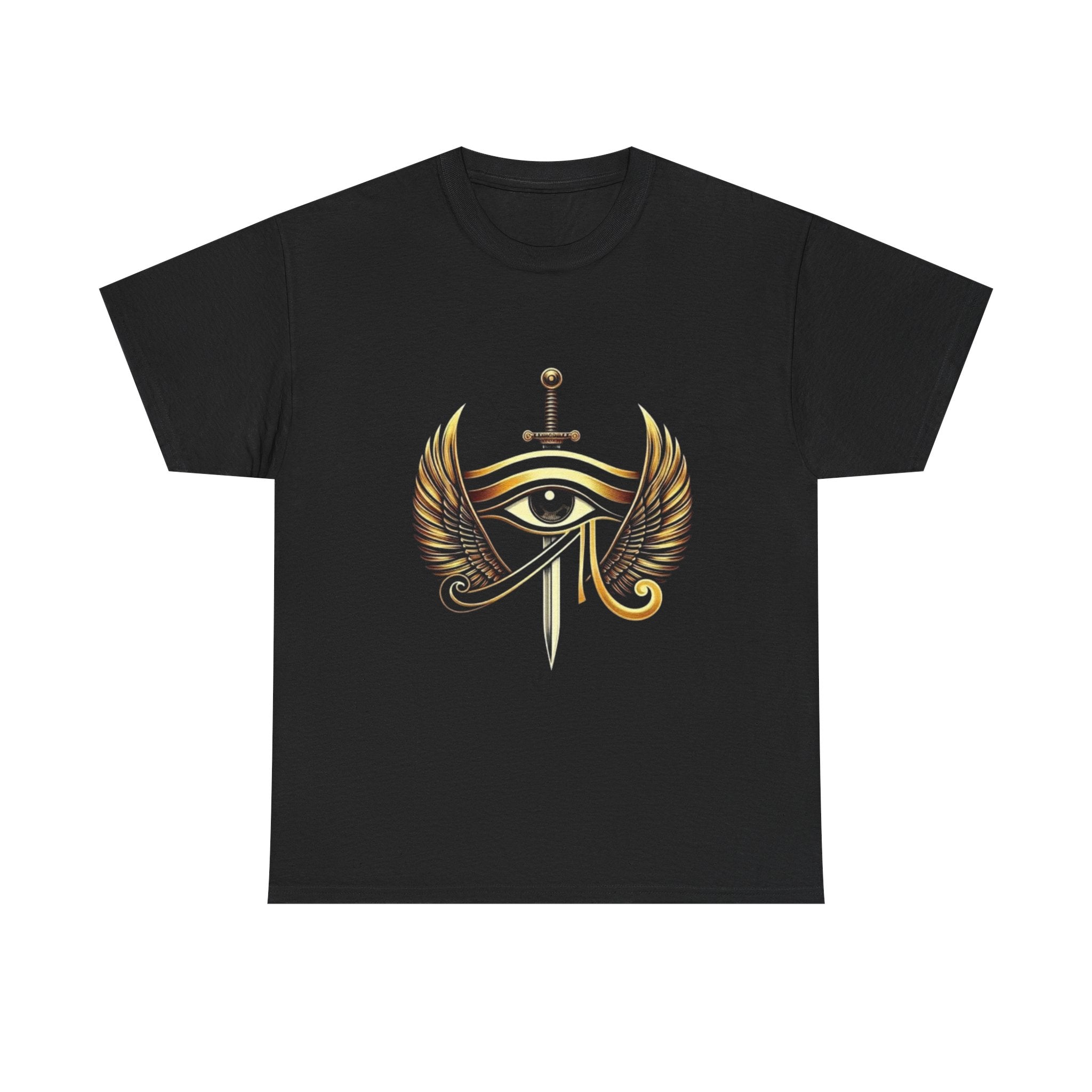Eye of Horus Sword T‑Shirt — Egyptian Symbol Tee with Winged Eye Design