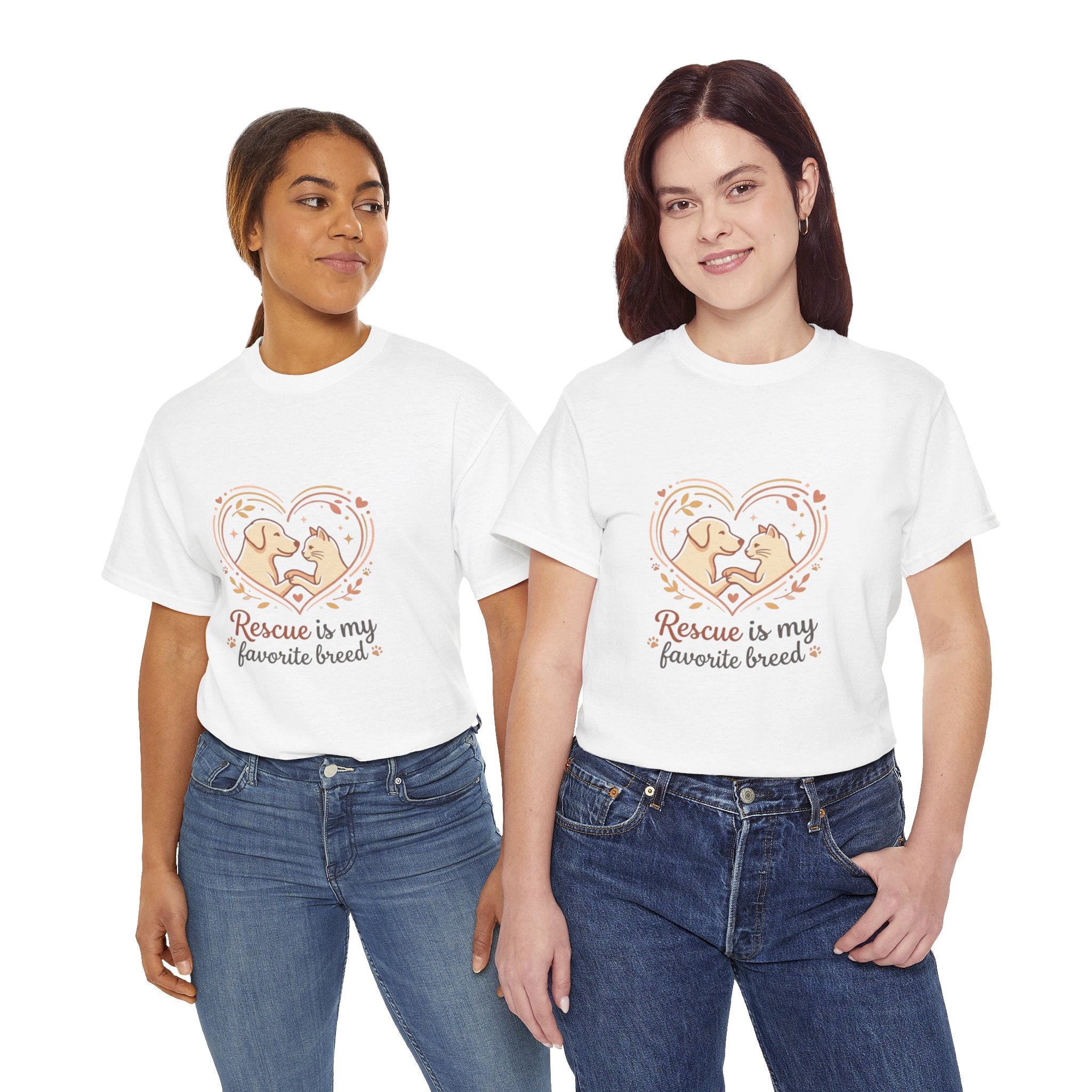 Rescue Is My Favorite Breed T-Shirt — Dog Rescue Heart Tee