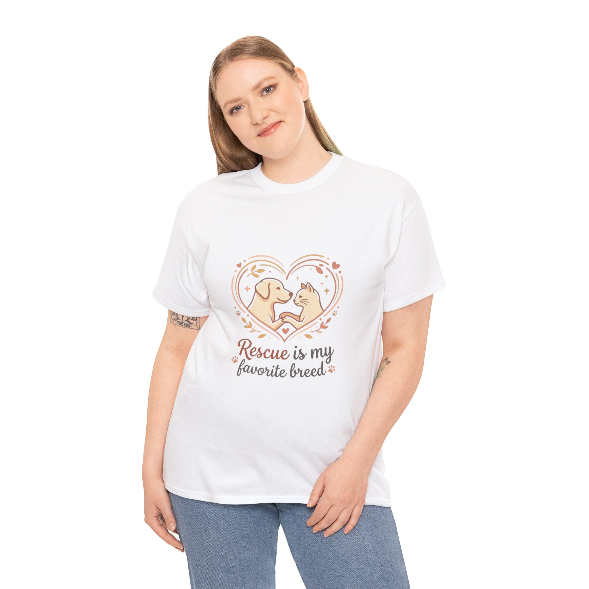 Rescue Is My Favorite Breed T-Shirt — Dog Rescue Heart Tee
