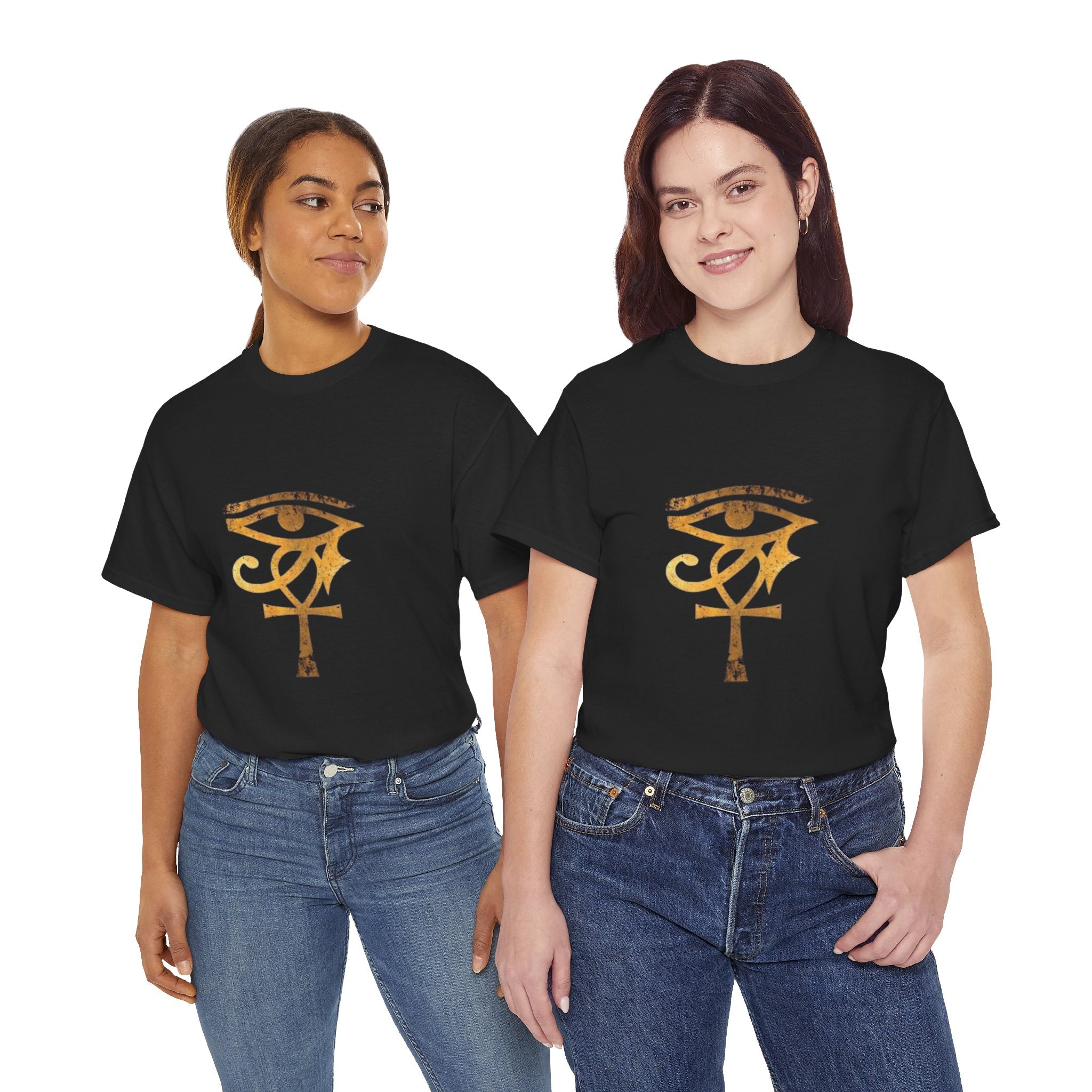 Eye of Ra Ankh T-Shirt — Golden Egyptian Symbol Tee