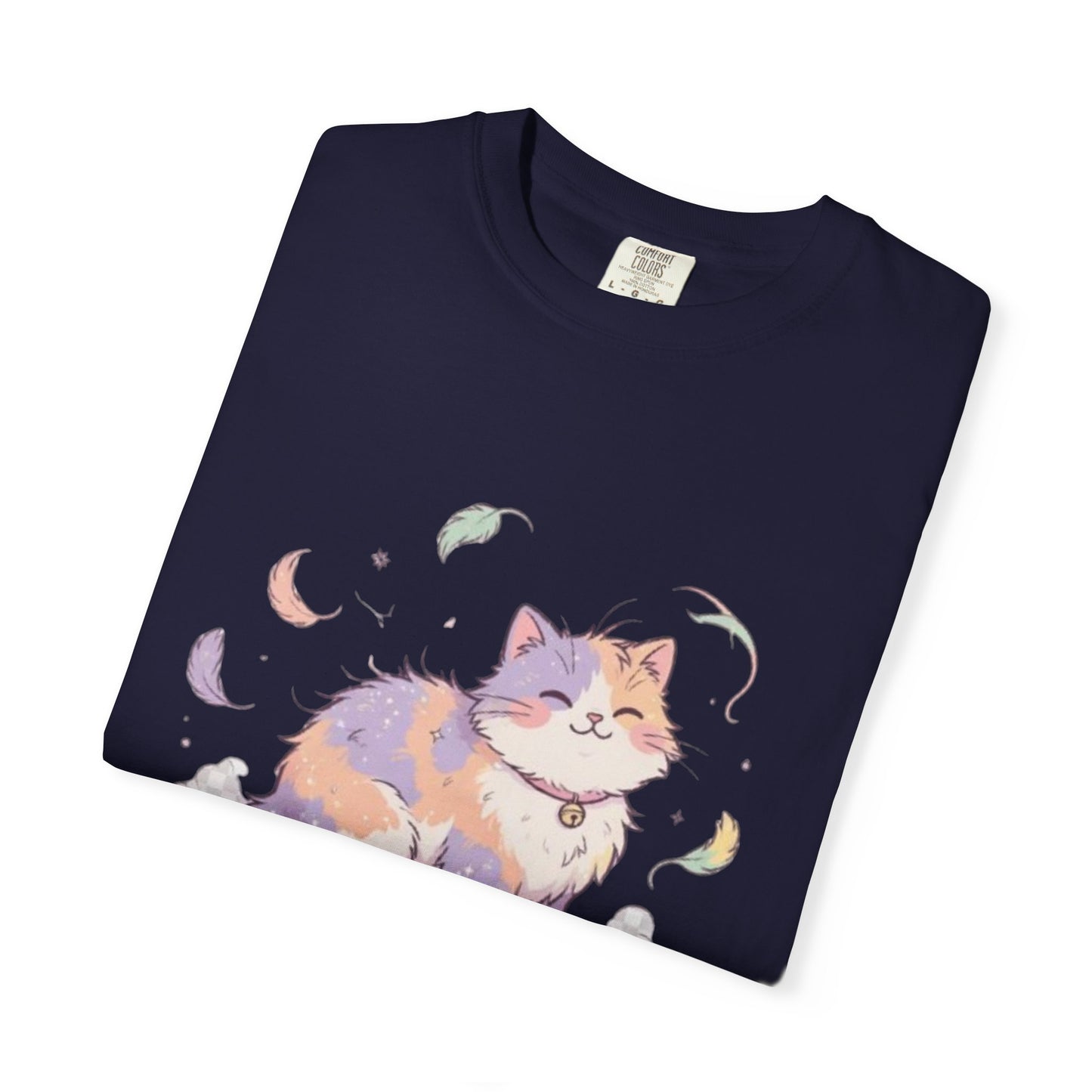 Cat Hair Is My Glitter T-Shirt — Cute Pastel Cat Graphic Tee for Cat Lovers