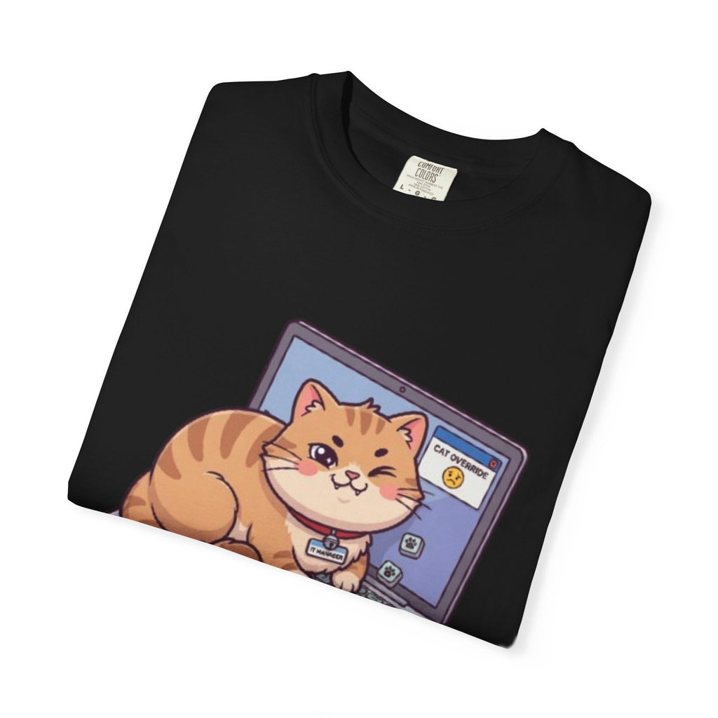 IT Manager Cat T-Shirt — "My Cat Is My IT Manager" Cute Techie Tee for Cat Lovers