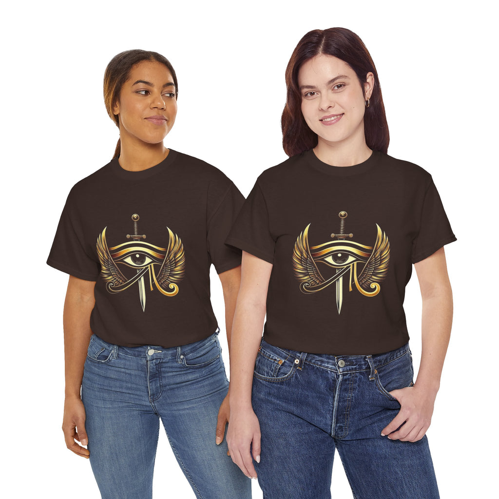 Eye of Horus Sword T‑Shirt — Egyptian Symbol Tee with Winged Eye Design