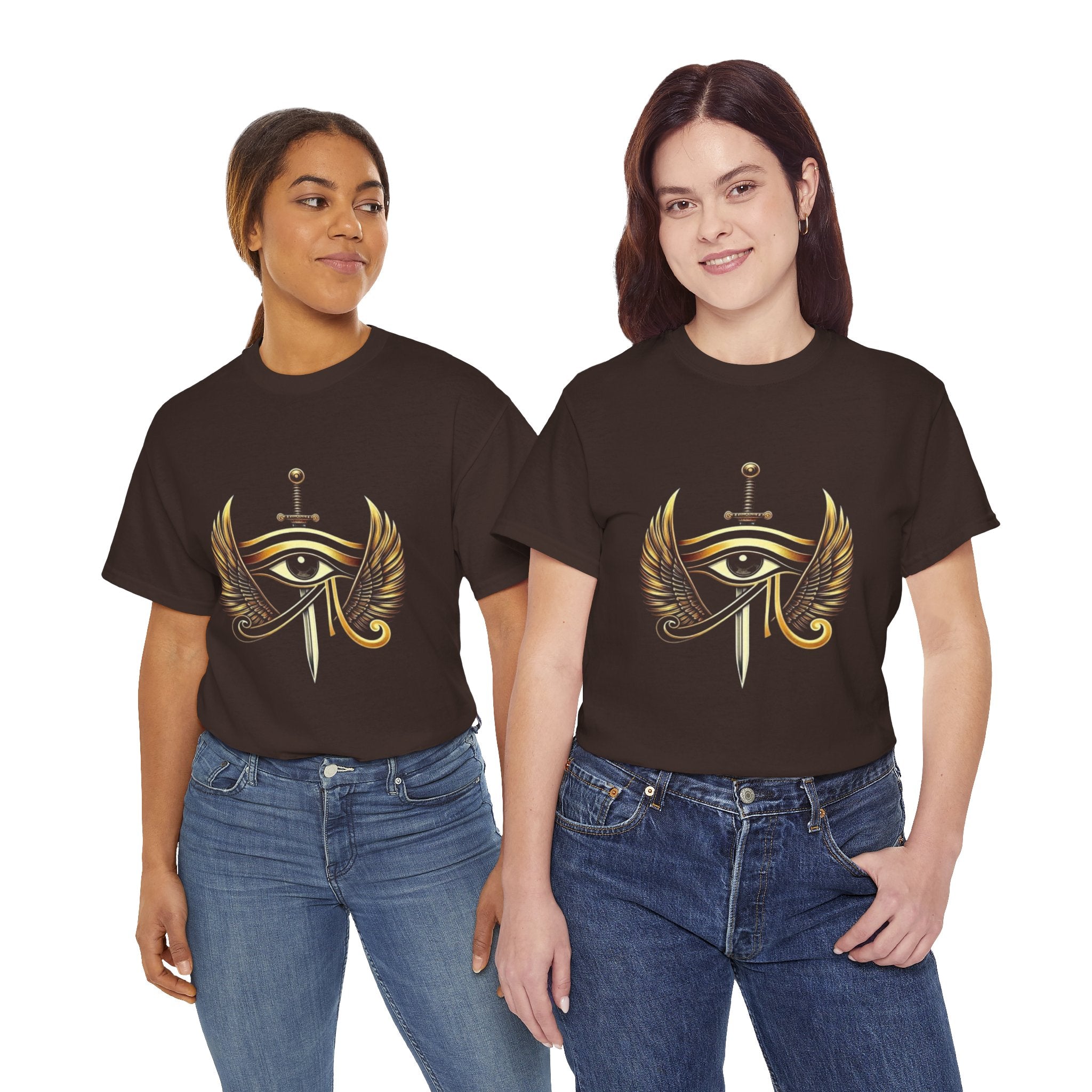 Eye of Horus Sword T‑Shirt — Egyptian Symbol Tee with Winged Eye Design