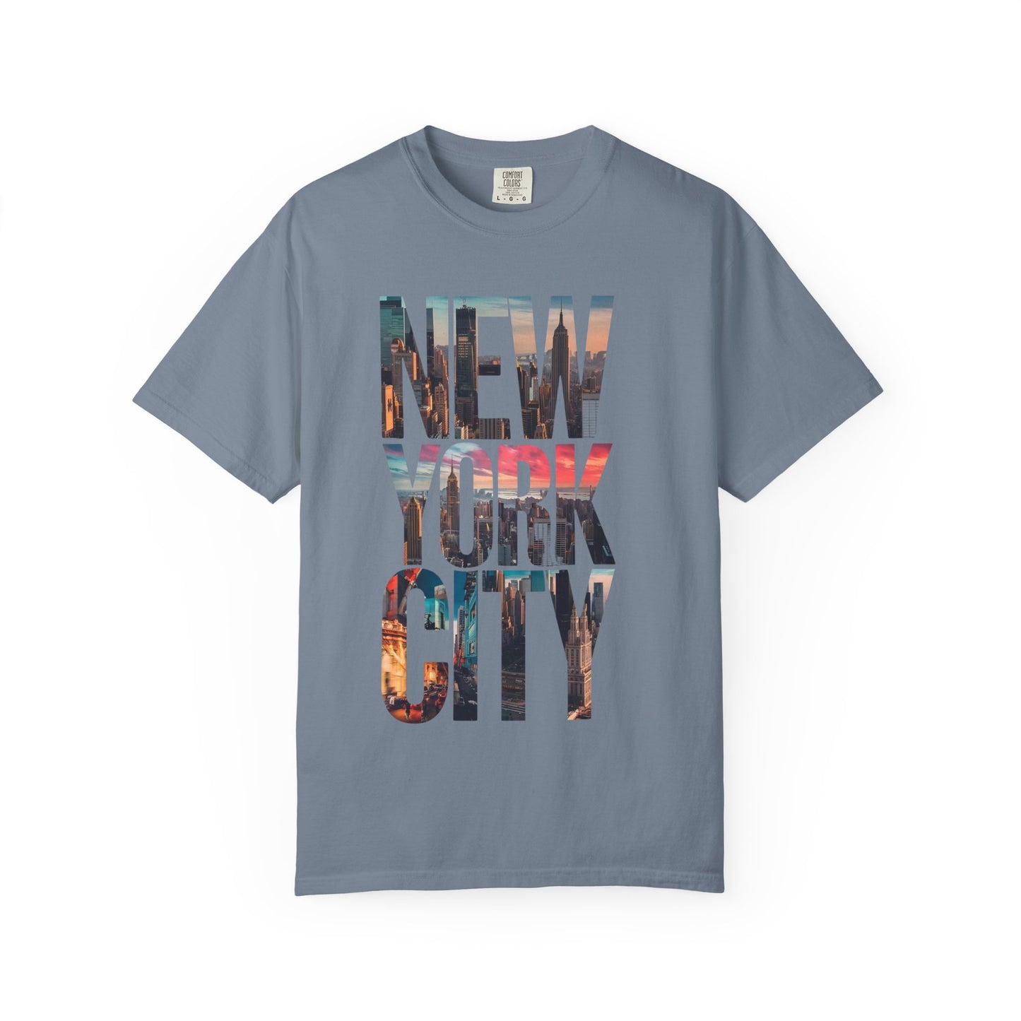 New York City Photo-Print T-Shirt — NYC Skyline Typography Tee