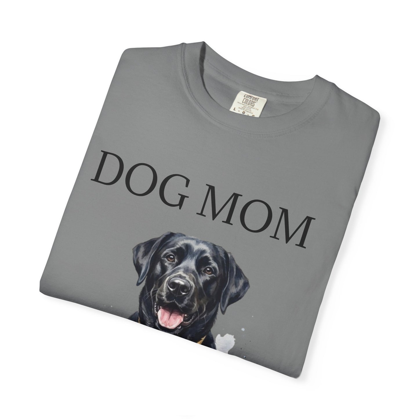 Dog Mom T‑Shirt with Custom Pet Portrait — Personalized Dog Mom Tee