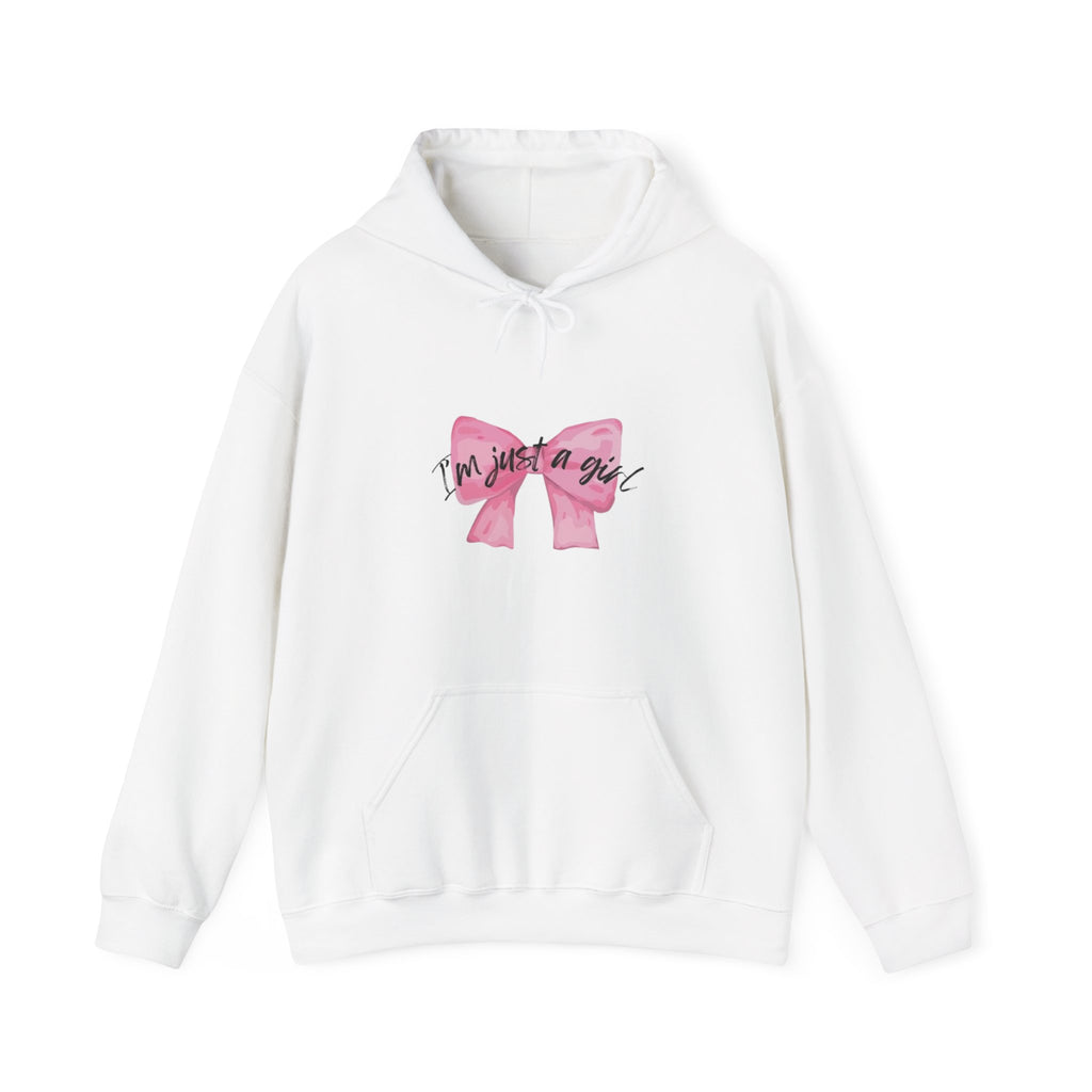 Hoodie — Pink Bow "I'm Just a Girl" Cozy Pullover