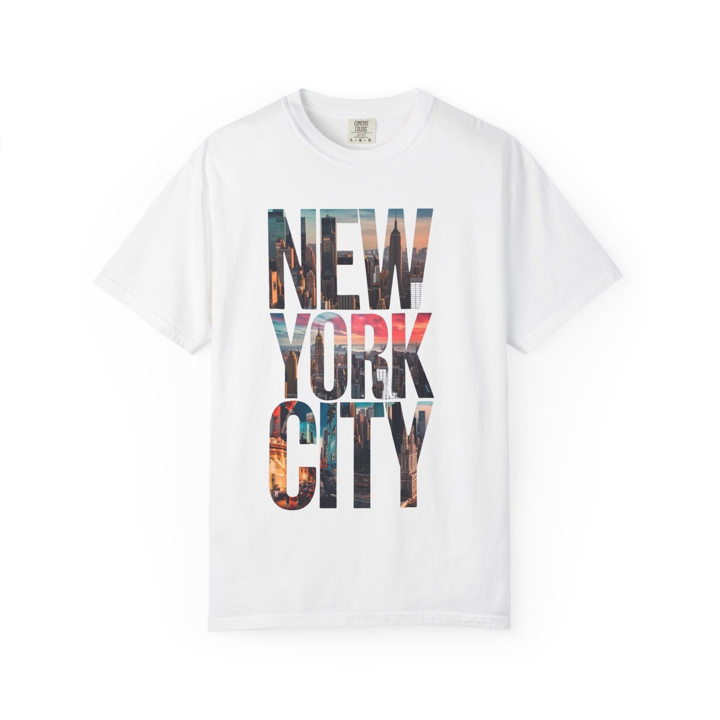New York City Photo-Print T-Shirt — NYC Skyline Typography Tee