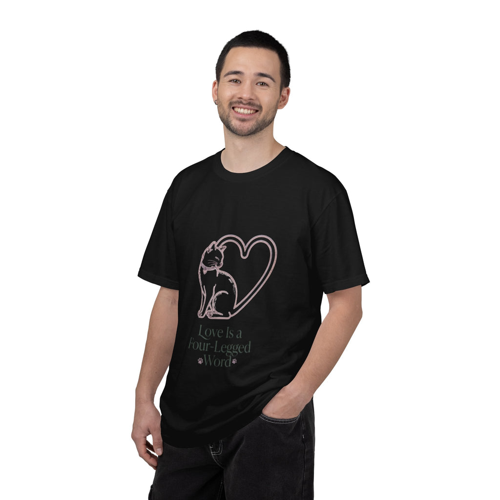 Cat Love T-Shirt — "Love Is a Four-Legged Word" Graphic Tee