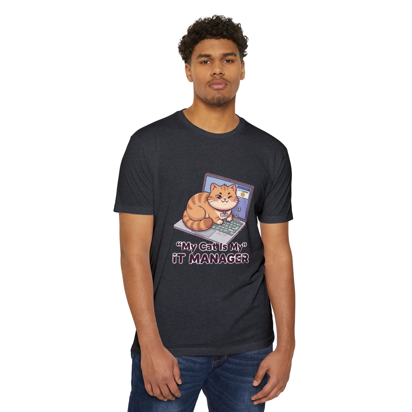 Cat IT Manager T-Shirt — “My Cat Is My IT Manager” Cute Tech Cat Tee