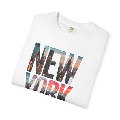 New York City Photo-Print T-Shirt — NYC Skyline Typography Tee