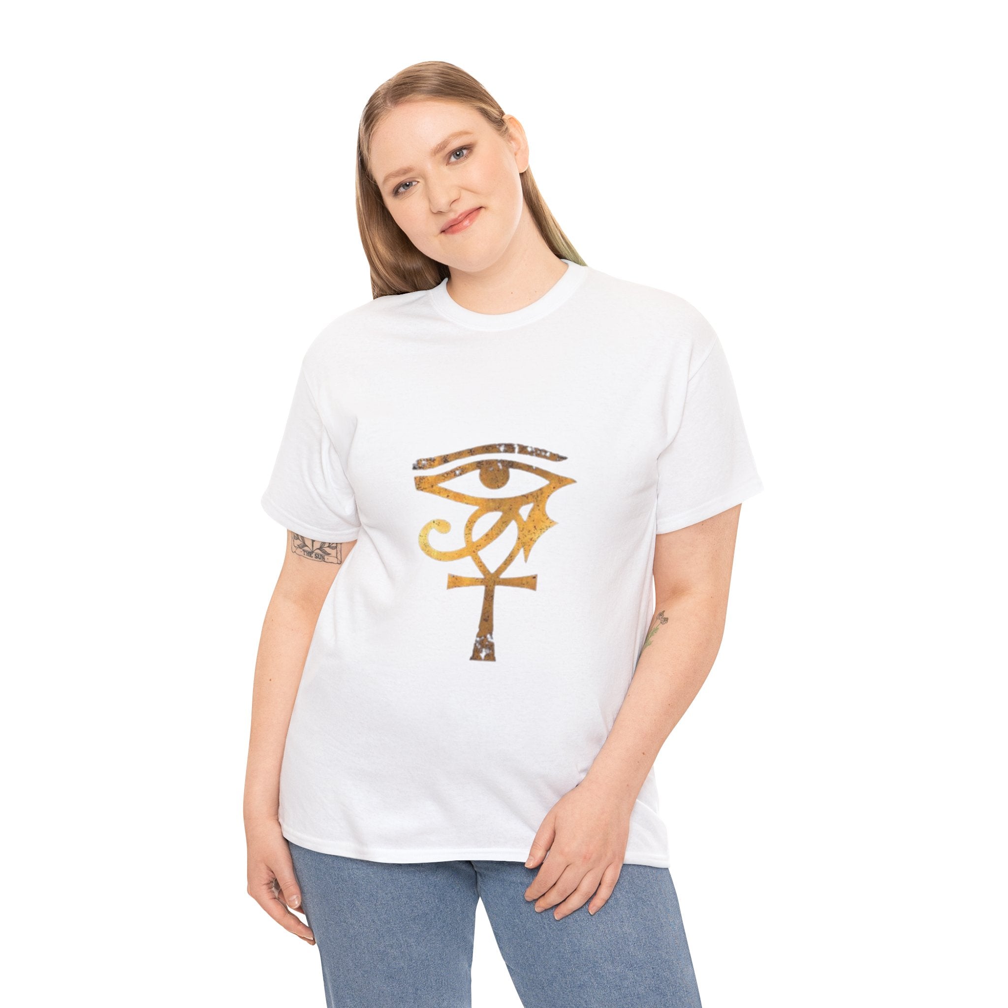 Eye of Ra Ankh T-Shirt — Golden Egyptian Symbol Tee