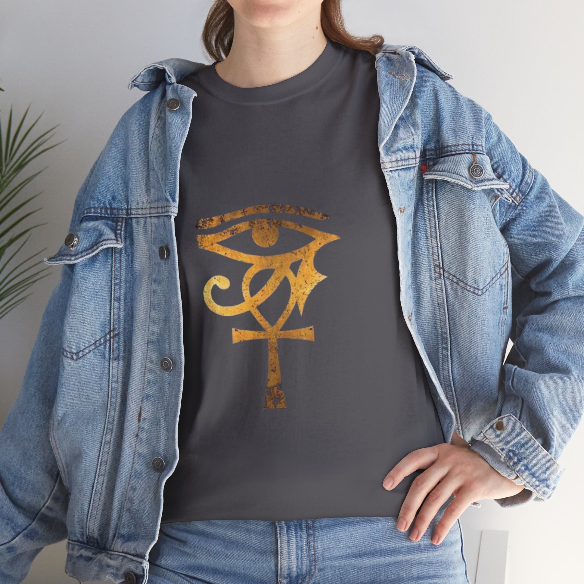 Eye of Ra Ankh T-Shirt — Golden Egyptian Symbol Tee