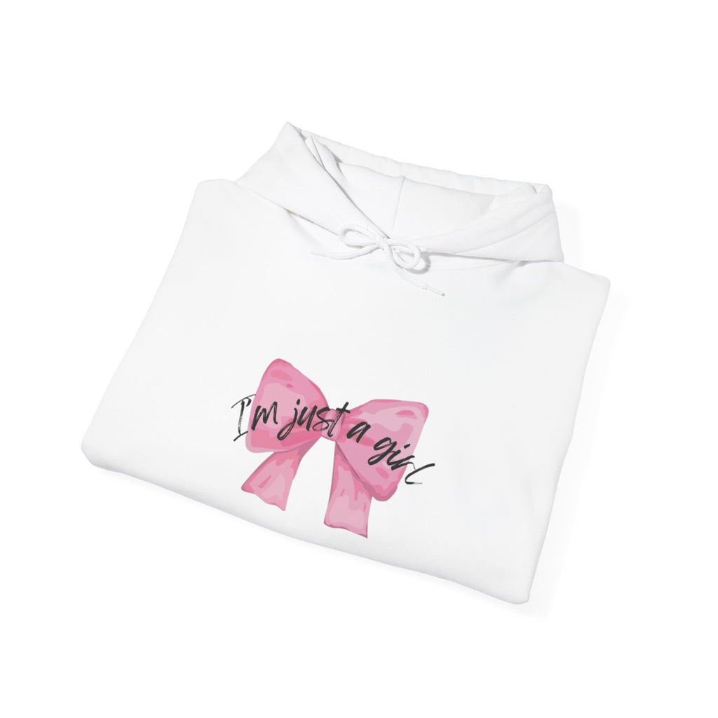 Hoodie — Pink Bow "I'm Just a Girl" Cozy Pullover