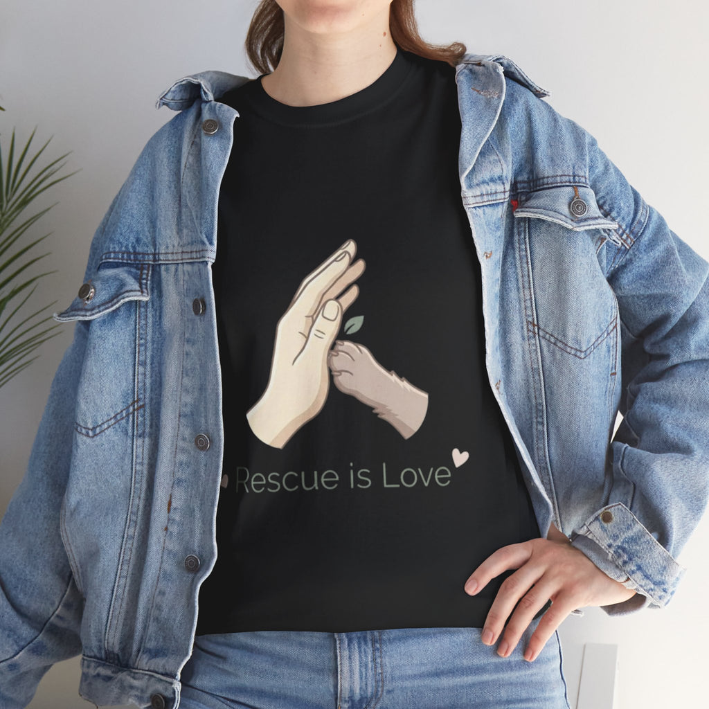 Rescue Is Love Tee — Animal Rescue Support T‑Shirt