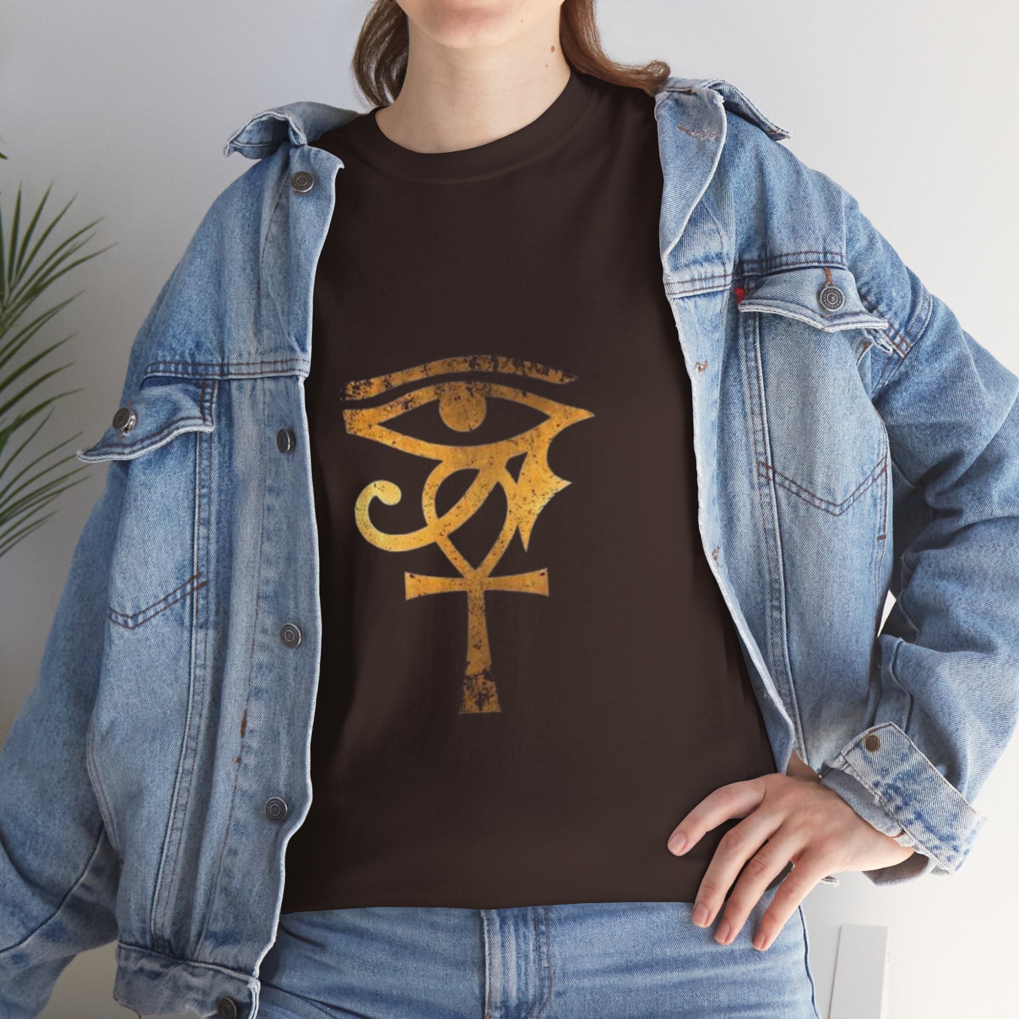 Eye of Ra Ankh T-Shirt — Golden Egyptian Symbol Tee