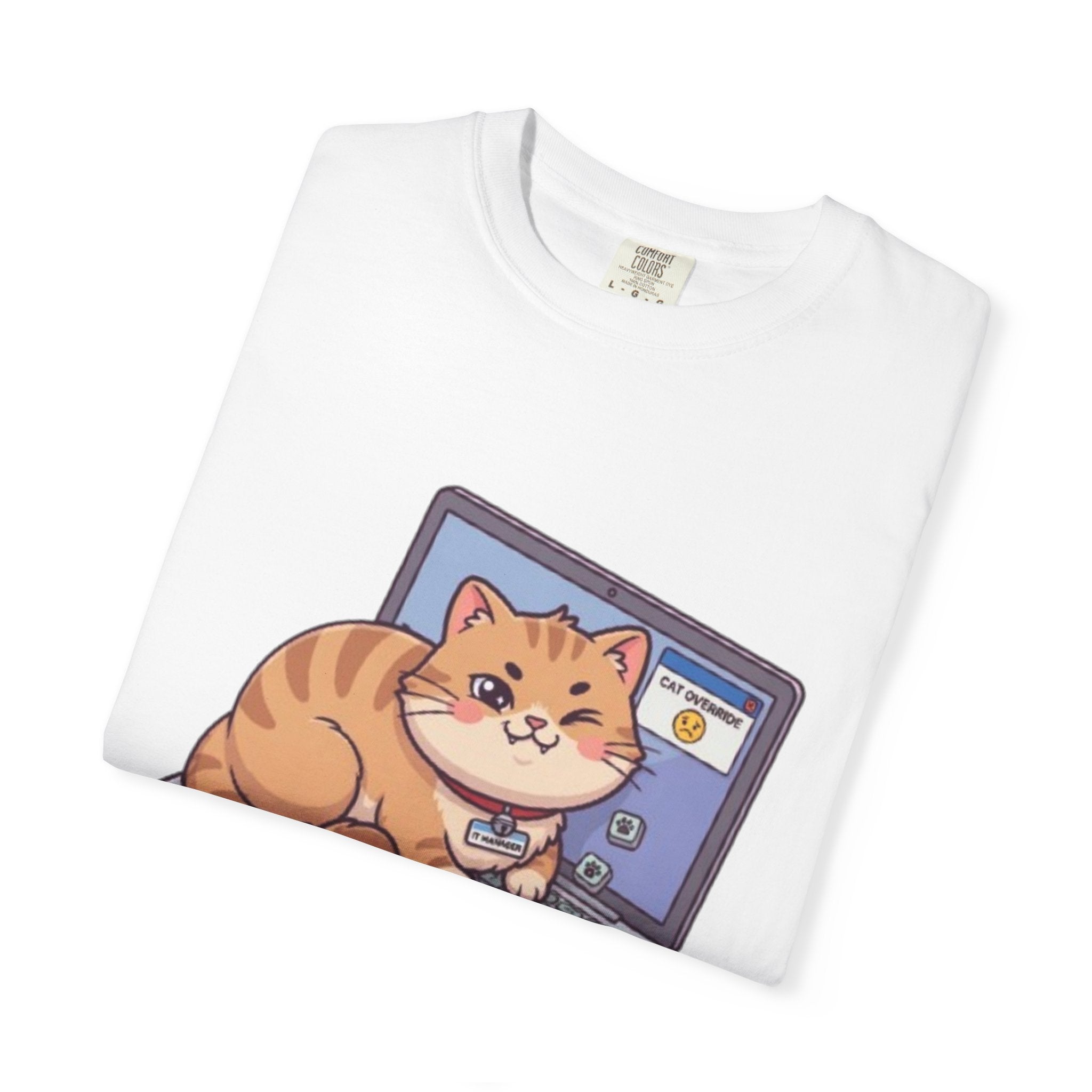 IT Manager Cat T-Shirt — "My Cat Is My IT Manager" Cute Techie Tee for Cat Lovers