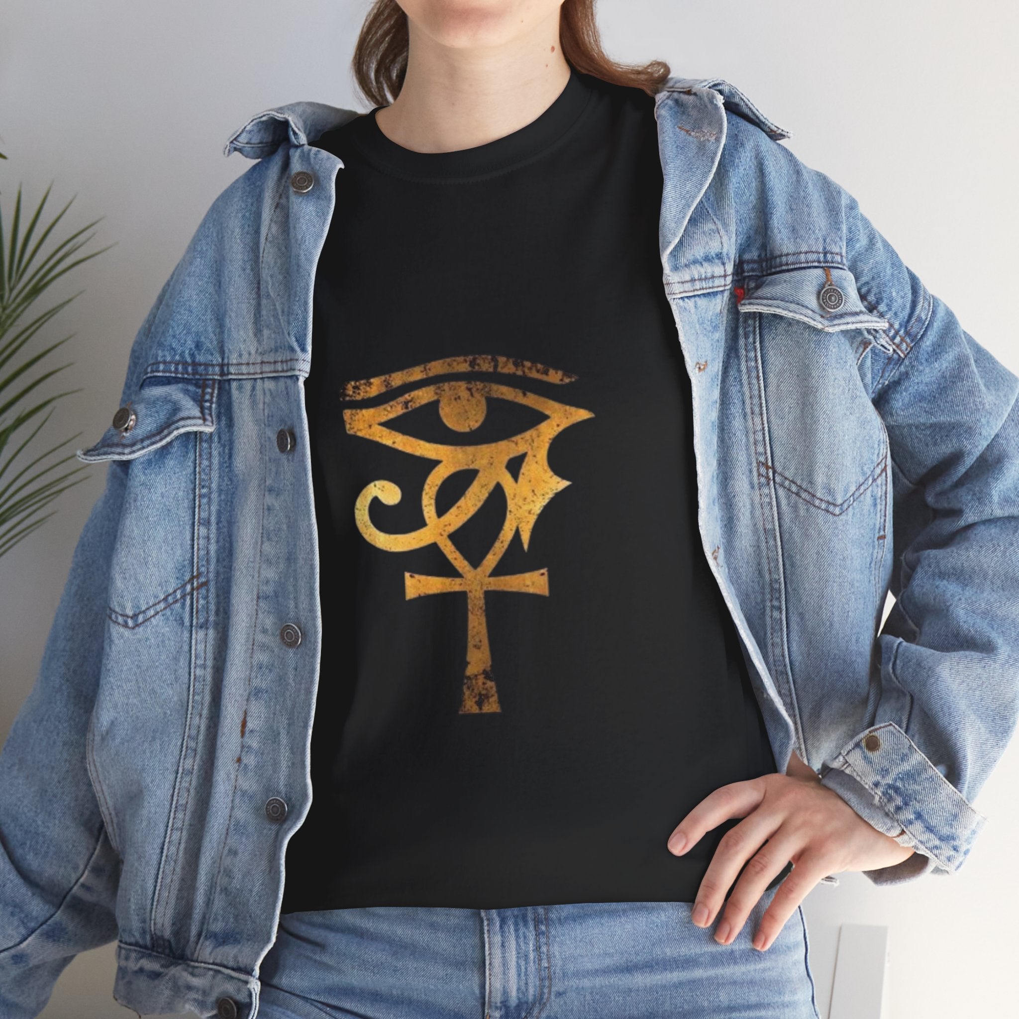 Eye of Ra Ankh T-Shirt — Golden Egyptian Symbol Tee
