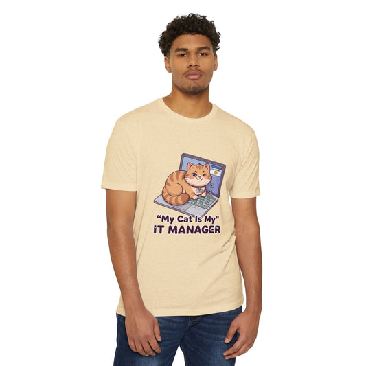 Cat IT Manager T-Shirt — “My Cat Is My IT Manager” Cute Tech Cat Tee