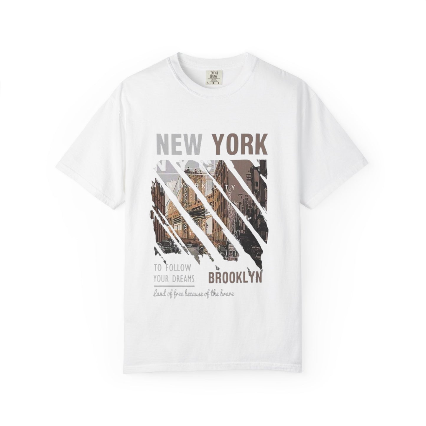 New York Brooklyn Graphic T-Shirt — Vintage Cityscape Tee