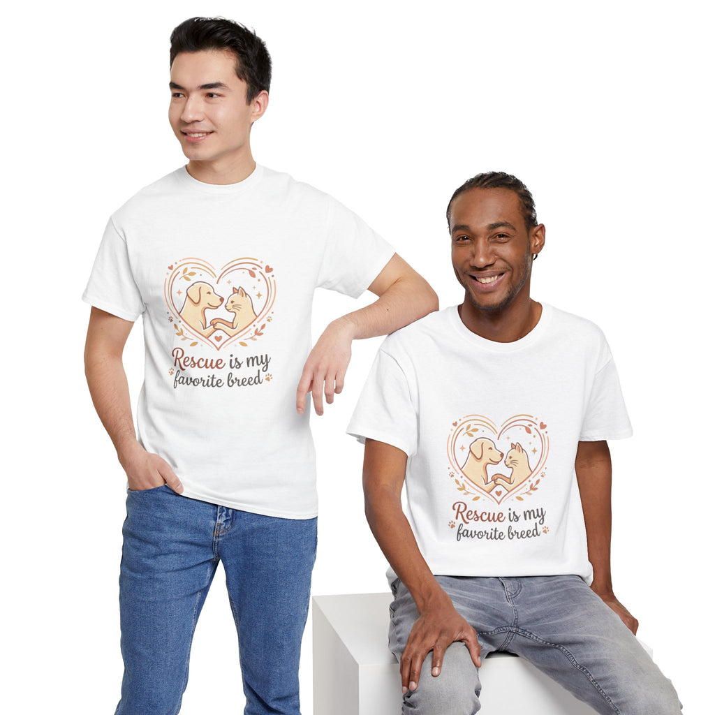 Rescue Is My Favorite Breed T-Shirt — Dog Rescue Heart Tee