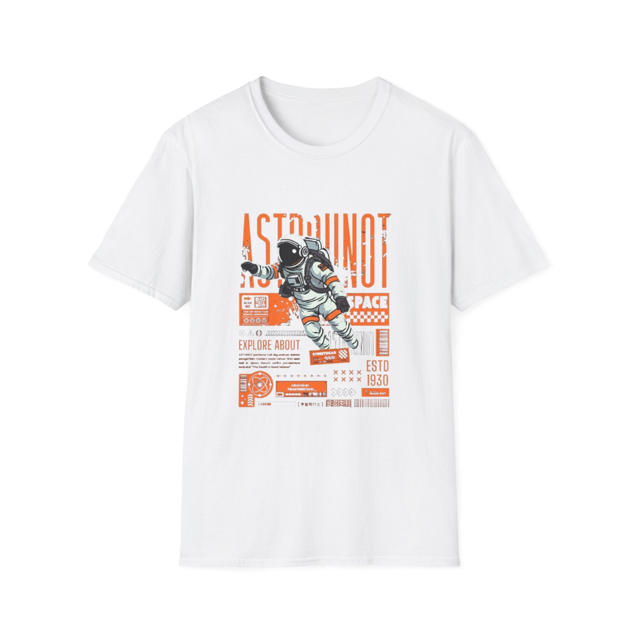 Astronaut Graphic T-Shirt — Retro Space Poster Tee