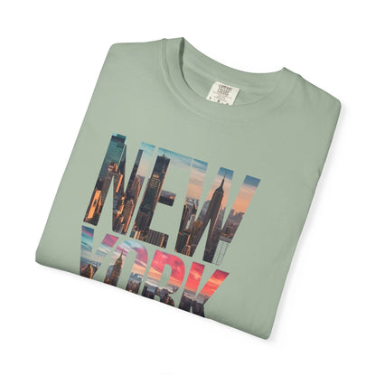 New York City Photo-Print T-Shirt — NYC Skyline Typography Tee